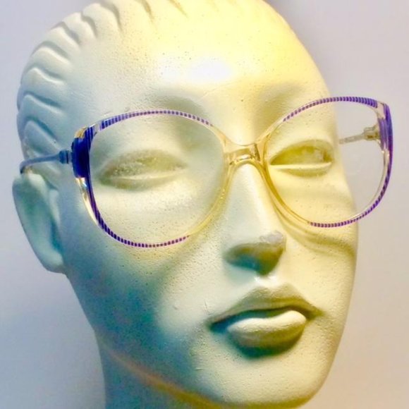 Nino Balli Flair Striped Eyeglass Frames - Picture 1 of 6